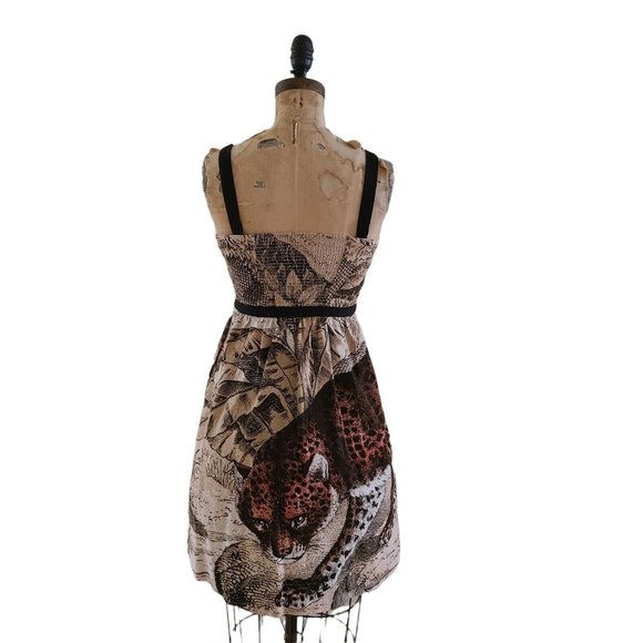 Anthropologie Liefsdottir Felidae Cheetah Dress 0 EUC - Picture 4 of 5